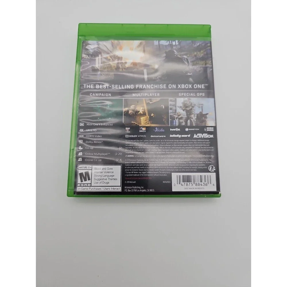 Call of Duty: Modern Warfare Xbox One Microsoft Game Disc Tested Working